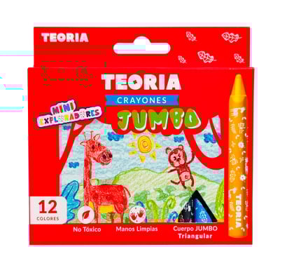Crayones Jumbo Teoria Triangulares 12 Unidades