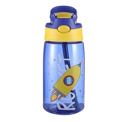 Botella Animada Con Pico Automático Azul 500 Ml