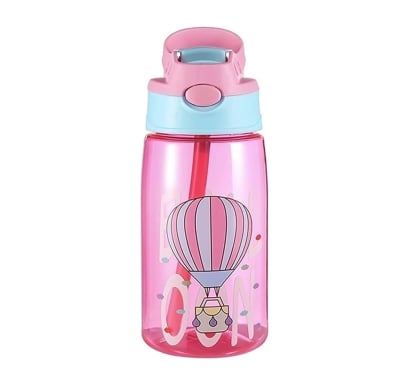 Botella Animada Con Pico Automático Rosa 500 Ml