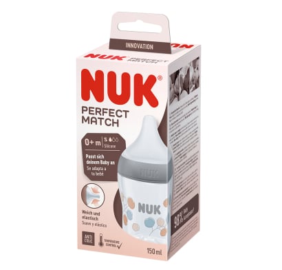 Mamadera Nuk Perfect Match Tetina De Silicona Talle S 150 Ml 