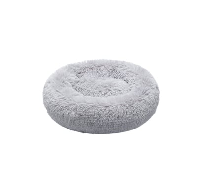 Cama Para Mascota Petshop Redonda Gris