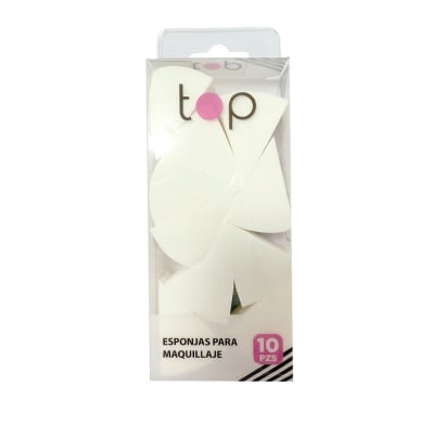 Esponjas de Maquillaje Top Triángulo 10 Unidades 