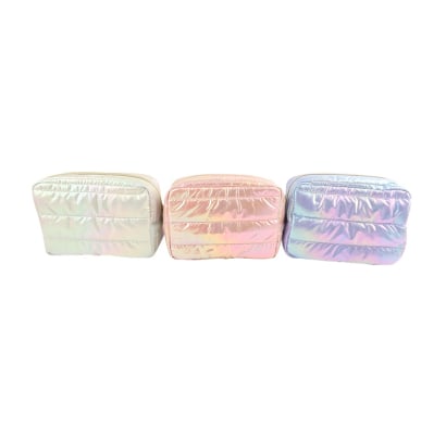Neceser Top Cuadrado Metalizado 1 Unidad Colores Surtidos