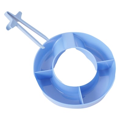 Plato Para Vaso Farma Hogar Con Palillos Celeste