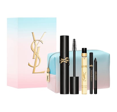 Cofre Yves Saint Laurent Máscara De Pestañas Lash Clash + Mini Delineador + Mini Talla Libre Edp 10 Ml + Neceser 