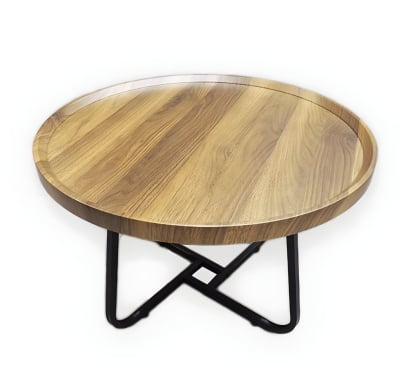 Mesa De Living Selecta Mdf Base Metal
