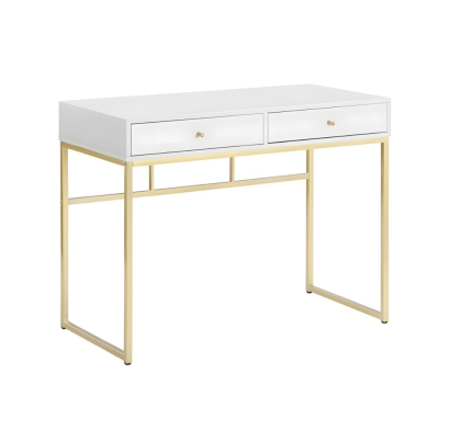 Escritorio Selecta Mdf Y Metal Blanco