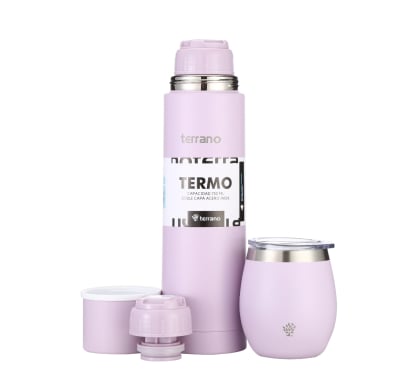 Kit Terrano Bala Acero Inoxidable Lila