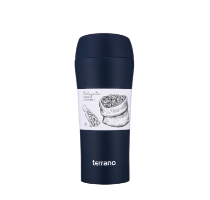 Vaso Térmico Terrano Con Botón Azul 450 Ml
