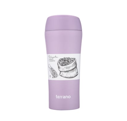 Vaso Térmico Terrano Con Botón Lila 450 Ml