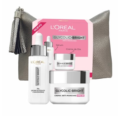 Pack L'oréal Glycolic Bright Antimanchas Sérum 30 Ml + Crema De Día Fps30 50 Ml