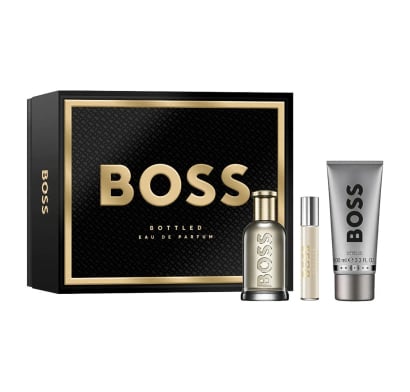 Cofre Hugo Boss Perfume Bottle Edp 100 Ml + Mini Talla 10 Ml + Gel De Ducha 100 Ml 