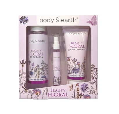 Pack Body & Earth Beauty Floral Loción Corporal 118 G + Gel De Ducha 204 G + Bruma Corporal 15 Ml 