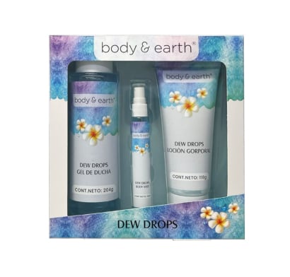 Pack Body & Earth Dew Drops Loción Corporal 118 G + Gel De Ducha 204 G + Bruma Corporal 15 Ml 
