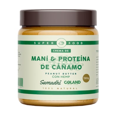 Crema De Maní Samadhi Con Proteína De Cáñamo 190 G