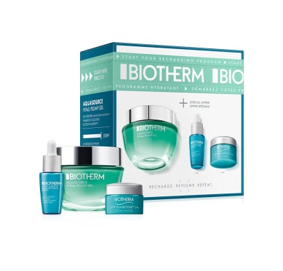Cofre Biotherm Aquasource Hyalu Plump Gel 50 Ml + Contorno De Ojos 5 Ml + Sérum 7 Ml 