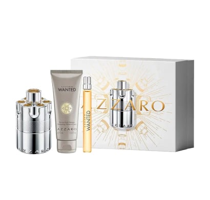 Cofre Azzaro Perfume Wanted Edp 100 Ml + Gel De Ducha 75 Ml + Mini Talla 10 Ml