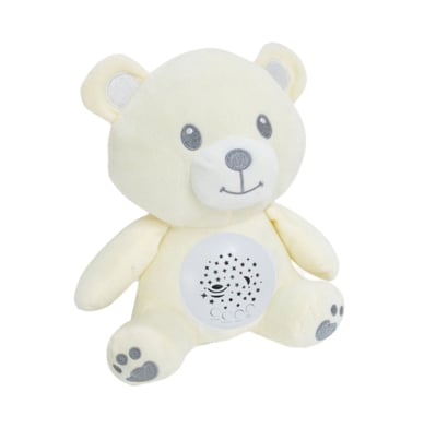 Peluche Proyector Rabbit Para Bebé Oso Blanco