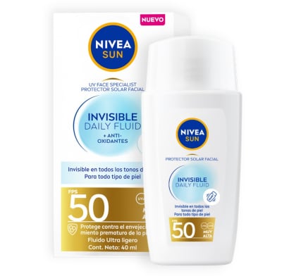 Protector Solar Nivea Fluido Invisible Facial Spf 50+ 40 Ml