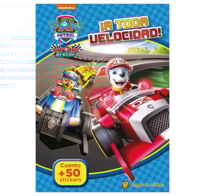 Libro Paw Patrol A Toda Velocidad Con Stickers