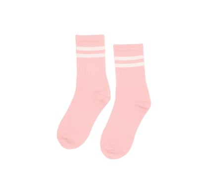 Medias Pimentón Rayas Rosa