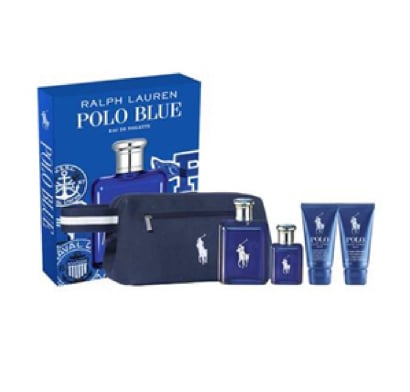 Cofre Ralph Lauren Perfume Polo Blue Edt 125 Ml + Edt 40 Ml + Gel De Ducha 50 Ml + After Shave 50 Ml