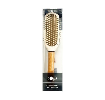 Cepillo para el Pelo Top Premium Ovalado con Mango de Madera Chico