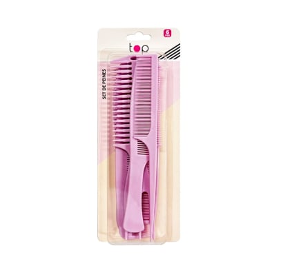 Set de Peines Top Violeta 6 Unidades