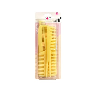Set de Peines Top Amarillo 6 Unidades
