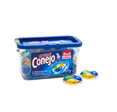 Jabón Para Ropa Conejo En Cápsulas 30 Unidades