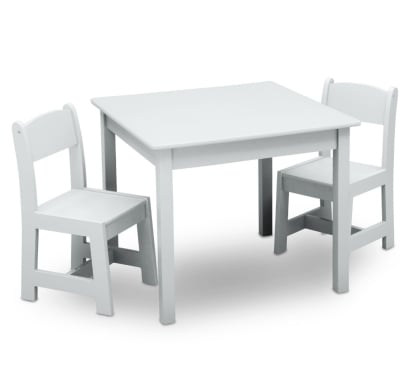 Juego De Mesa Y Sillas Option Be Infantil Blanco