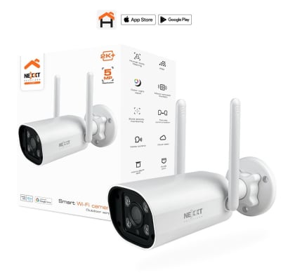 Cámara De Vigilancia Nexxt Inteligente De Exterior Wifi 2k