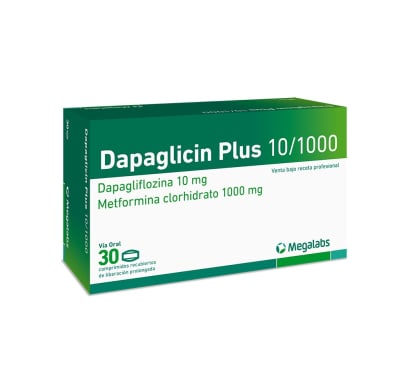 Dapaglicin Plus 10 / 1000 mg 30 Comprimidos Recubiertos Lp