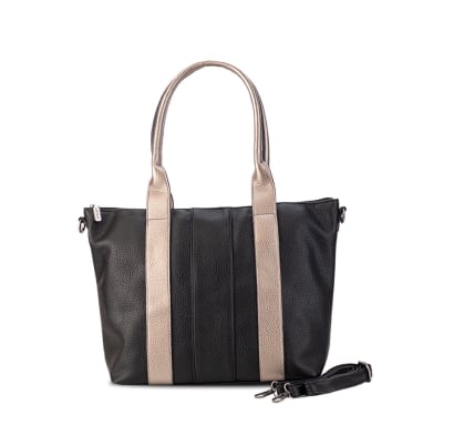 Cartera Lincoln's Pola Negro Y Peltre 