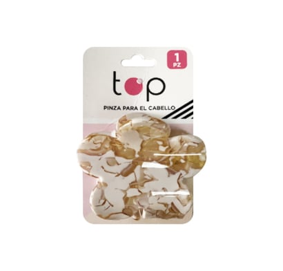 Pinza para el Pelo Top Flor Beige 1 Unidad 