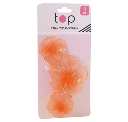 Pinza para el Pelo Top Flores Naranjas 1 Unidad