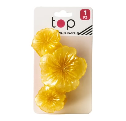 Pinza para el Pelo Top Flores Amarillas 1 Unidad