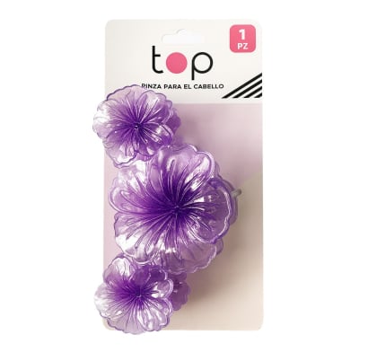 Pinza para el Pelo Top Flores Violetas 1 Unidad