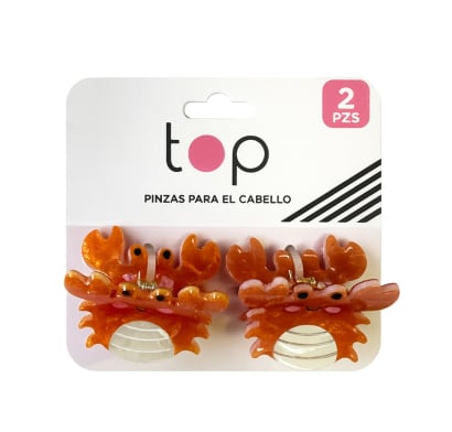 Pinza para el Pelo Top Cangrejos 2 Unidades