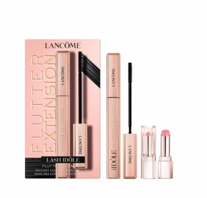Cofre Lancôme Máscara de Pestañas Flutter Extension + Mini Labial Idôle Butterglow 