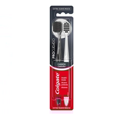 Cepillo de Dientes Colgate Pro Cuidado Carbón 2 Unidades