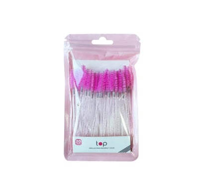 Cepillo para Pestañas Top Rosa 20 Unidades