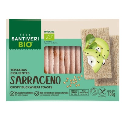 Tostadas Crujientes Santiveri con Trigo Sarraceno 100 g 
