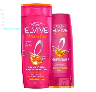 Pack Elvive Dream Liso Shampoo 370 ml + Acondicionador 200 ml