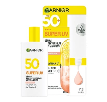 Sérum Protector Solar Garnier Super UV Antimanchas FPS50+ 40 ml   