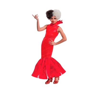 Disfraz Cruella De Vil Disney Rojo 7 a 9 Años