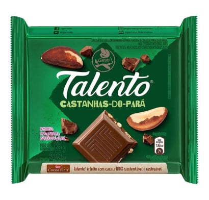 Tableta De Chocolate Garoto Talento Con Castañas 100 G