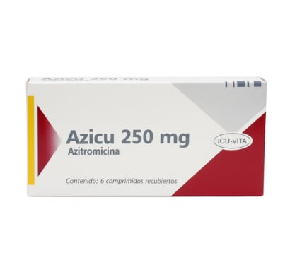 Azicu 250 mg 6 Comprimidos Recubiertos