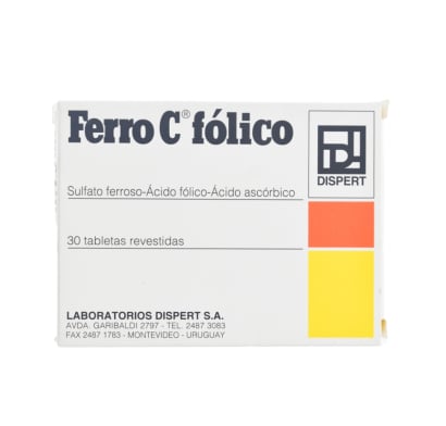 Ferro C Fólico 30 Tabletas