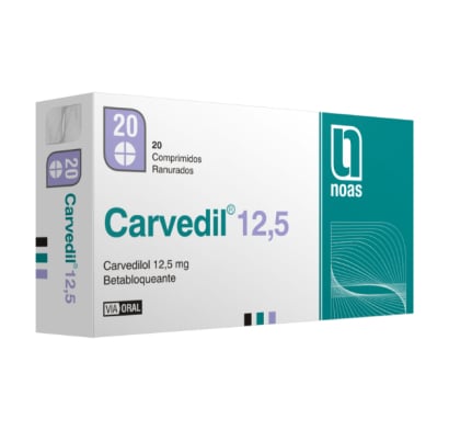 CARVEDIL 12.5 MG 20 COMPRIMIDOS